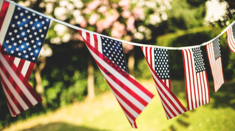 a close up of a flag