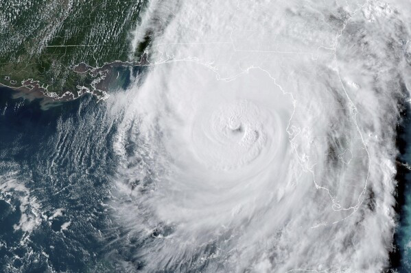 a satellite view of a hurricane