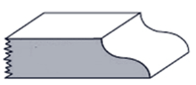 a grey and white rectangular object